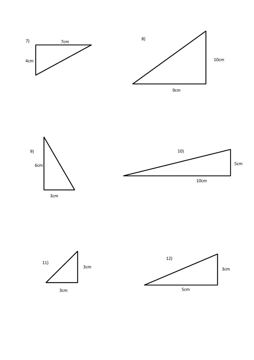 Area of Right Triangles