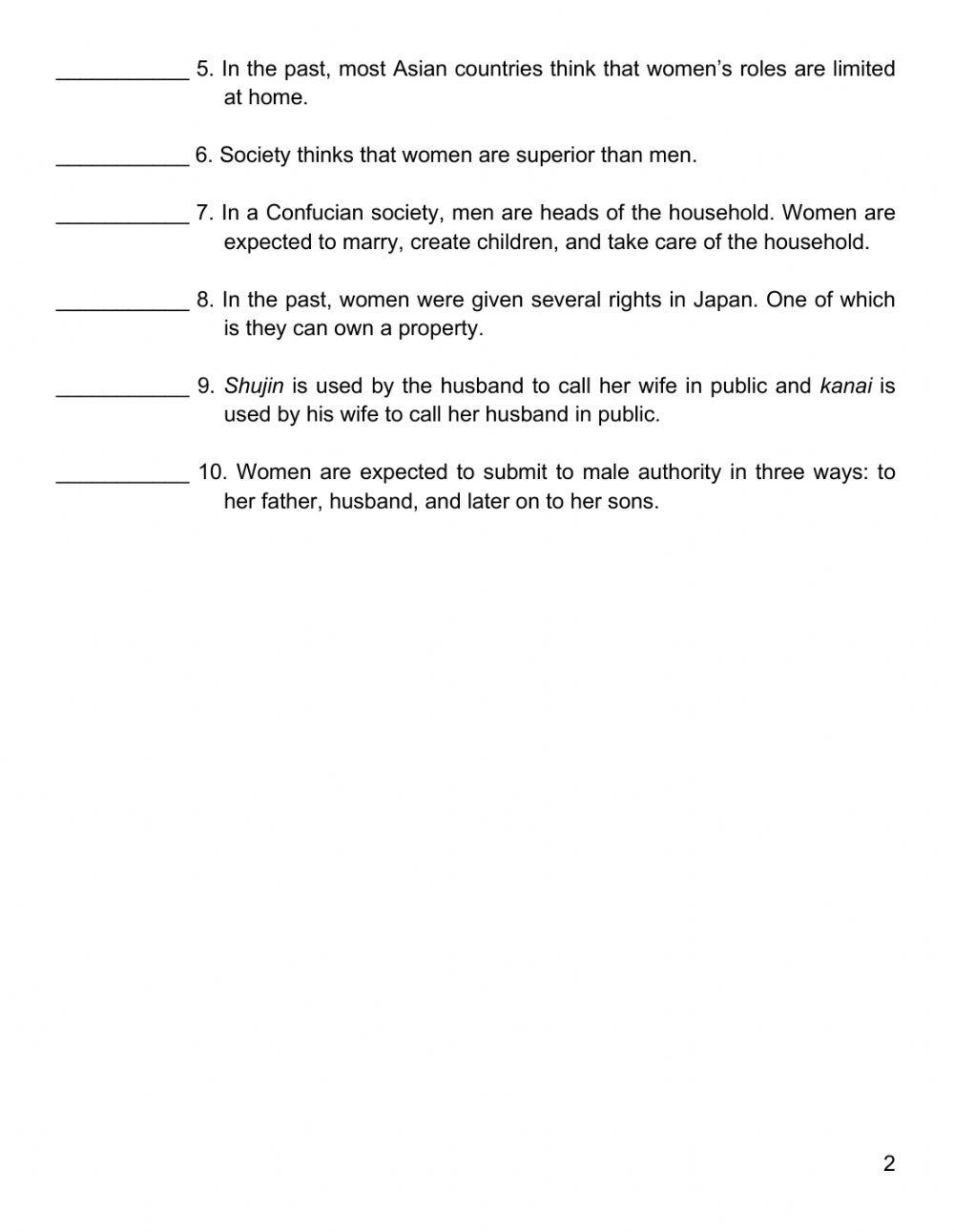 Social Studies 9 2nd Qtr Summative Test B