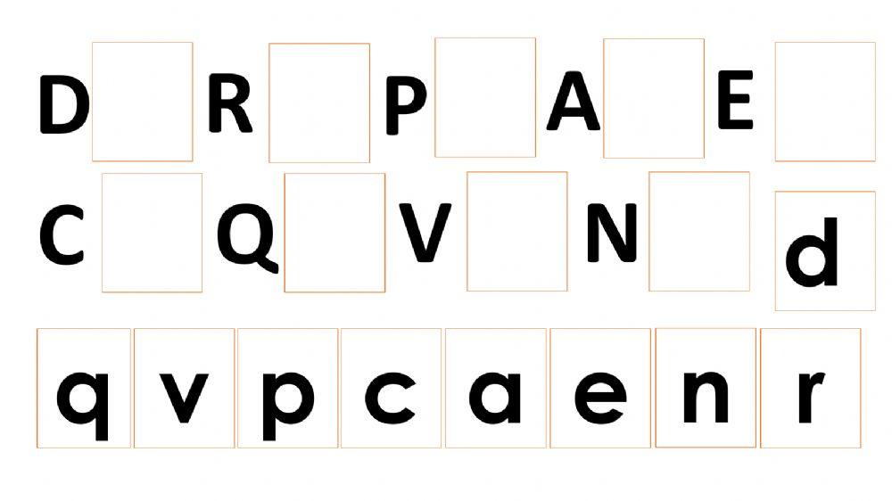 Uppercase and lowercase letters