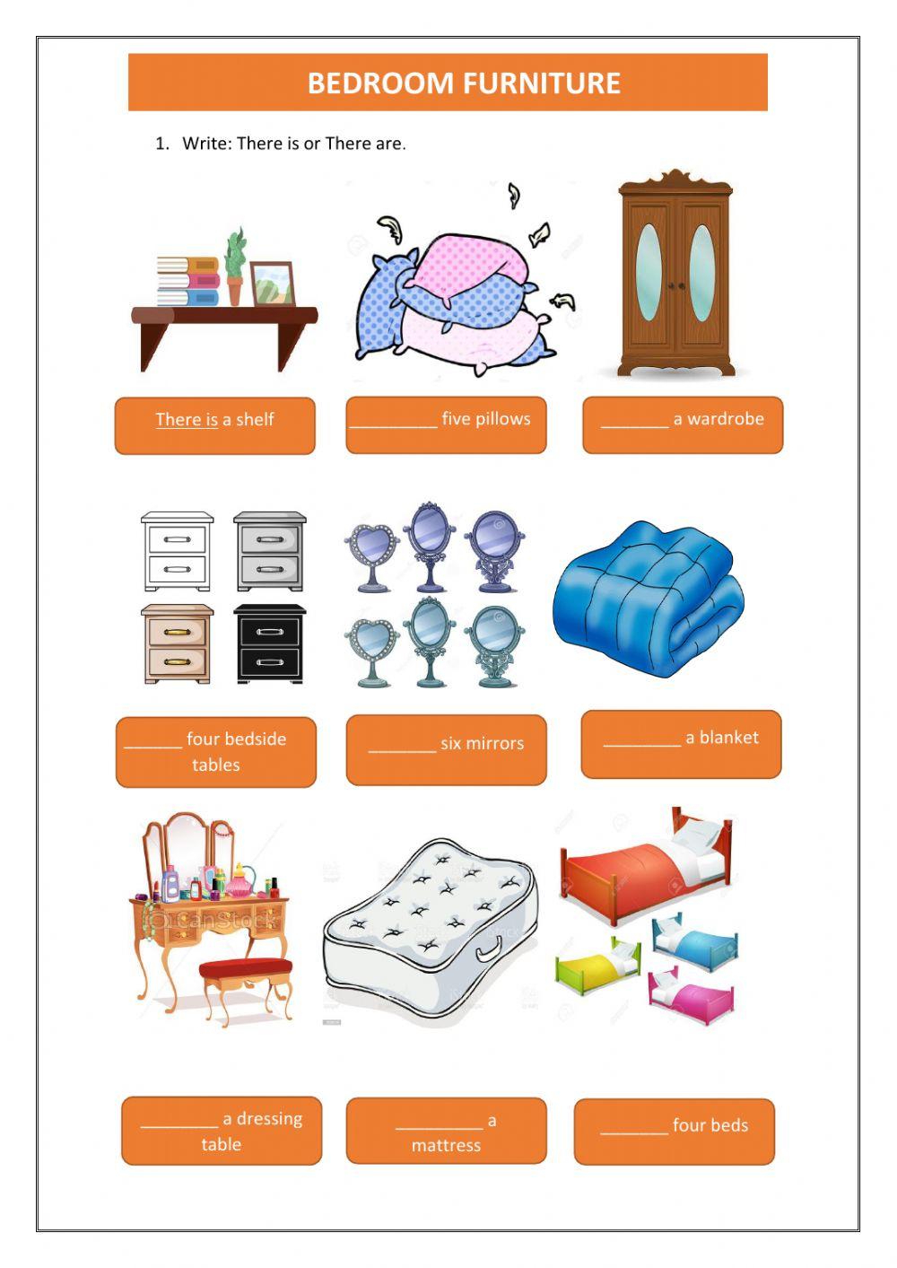 Bedroom furniture: there is and there are