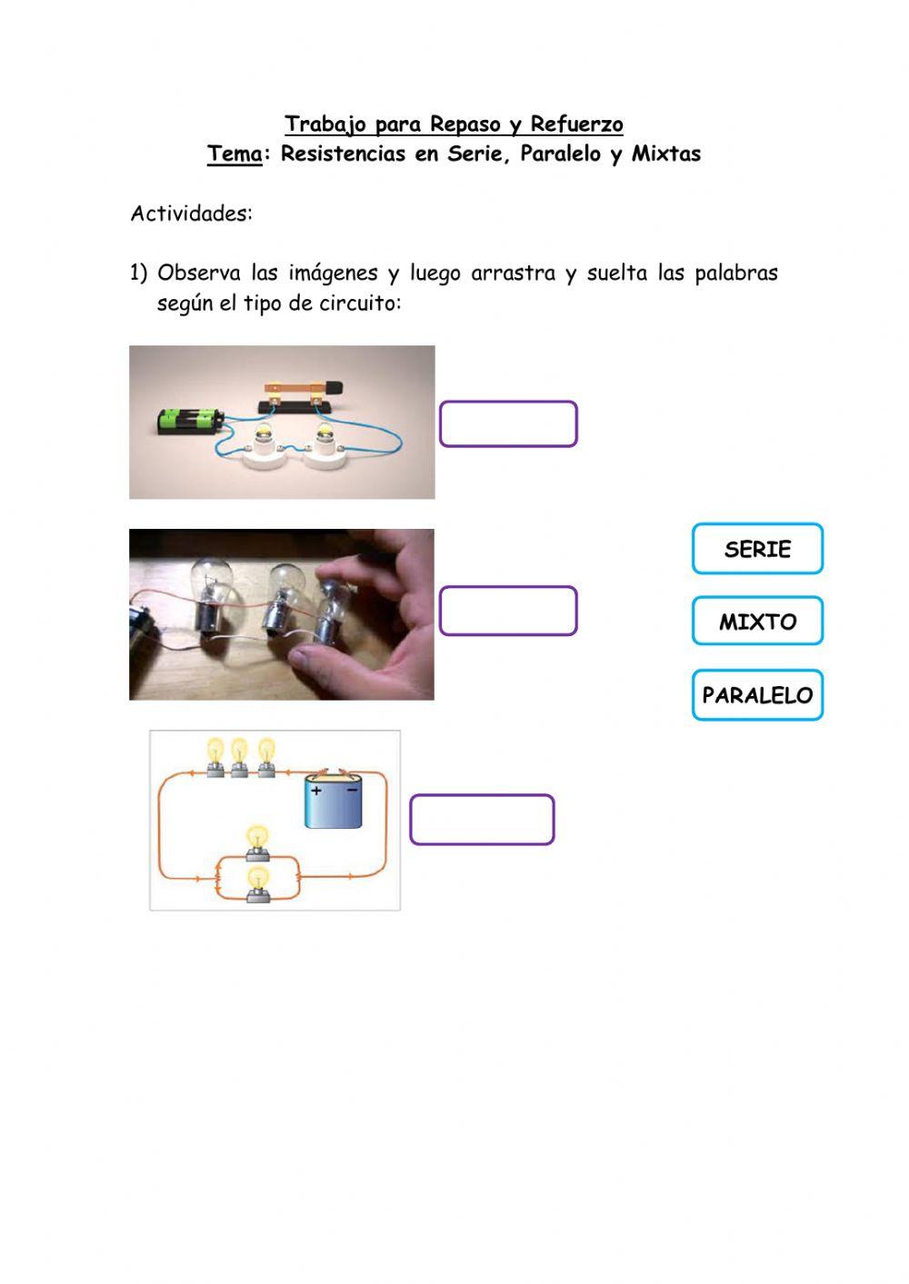 Conexión de Resistencias en Serie, Paralelo y Mixtas