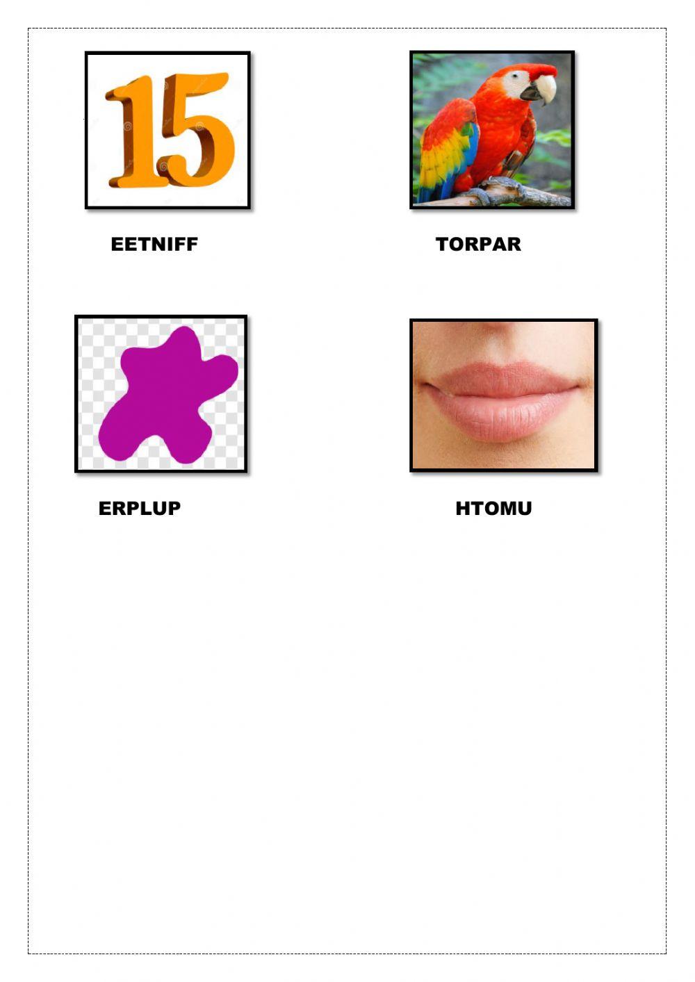 Unscrumble the words-Listen and Match