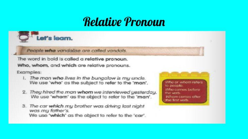 Relative Pronoun