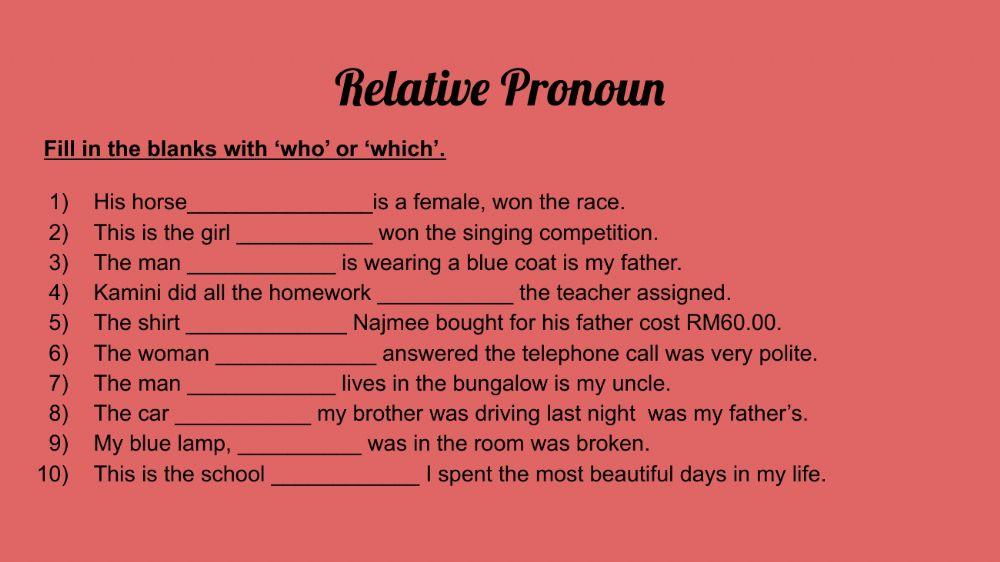 Relative Pronoun
