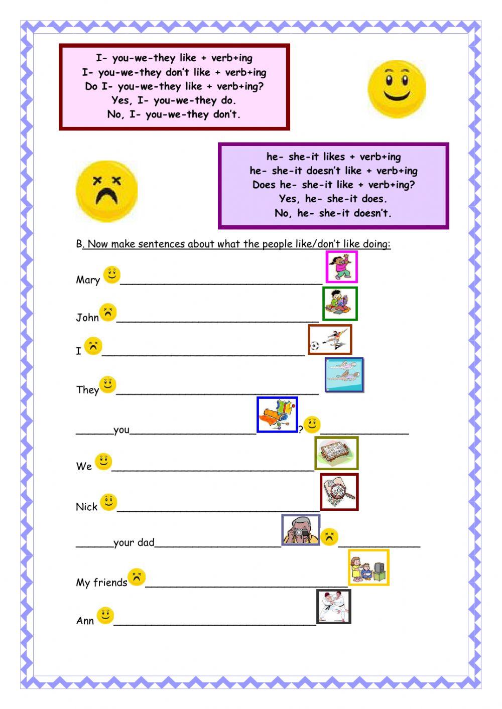 Free time activities