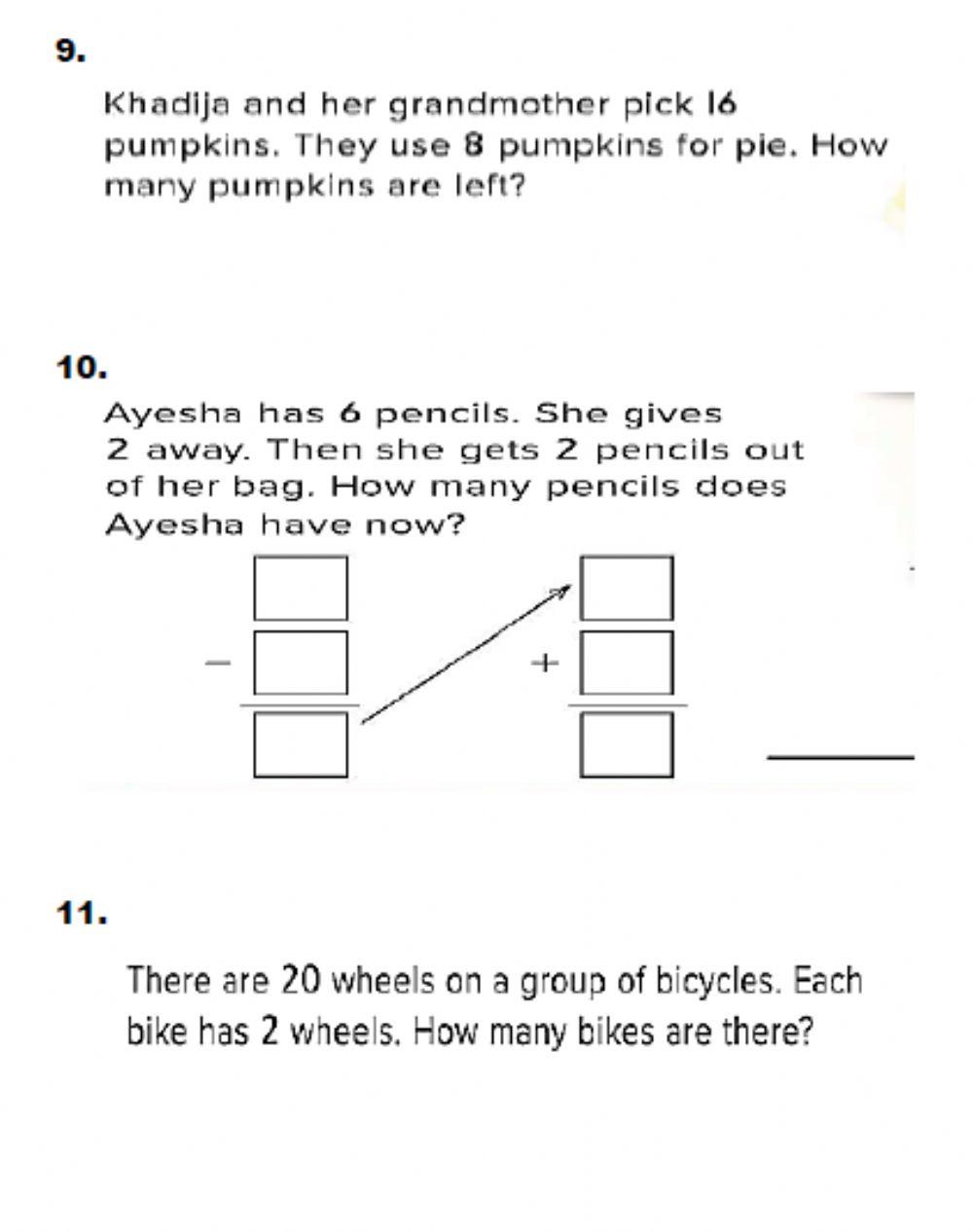 Math online exercise for 2 live worksheets