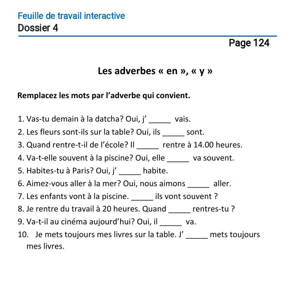 Le français-7 (повыш. ур.)-Dossier 4-Page 124