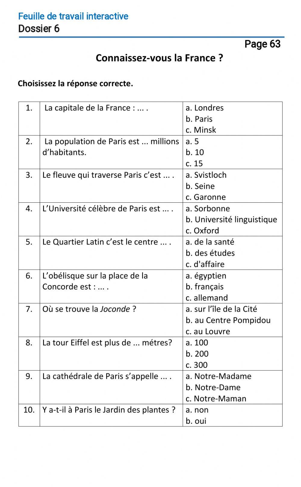 Le français-7 (повыш. ур.)-Dossier 6-Page 63