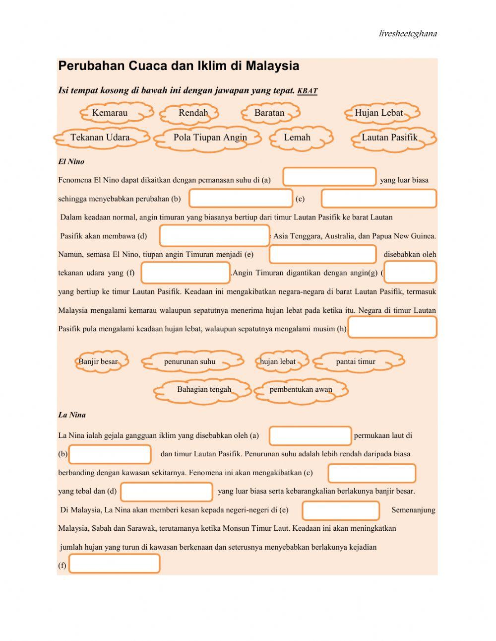 Cuaca dan iklim di malaysia