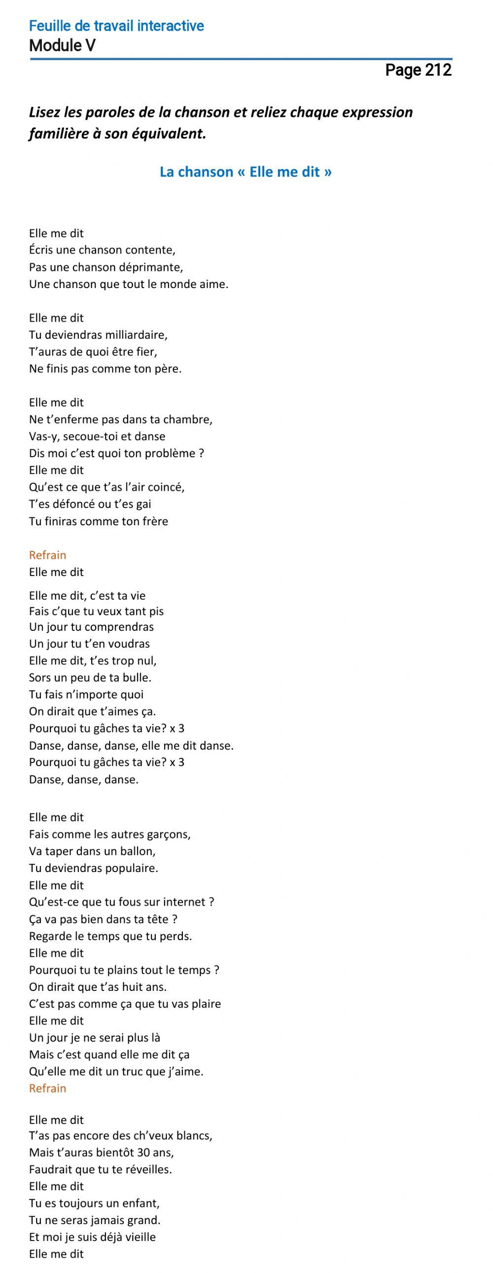 Le français-10-Module 5-Page 212 Le français-10-Module 5-Page 212