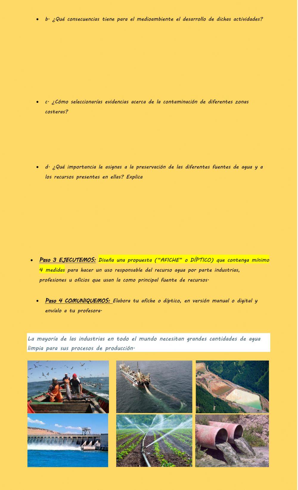 Guía Ciencias 5° El uso de agua en la industria