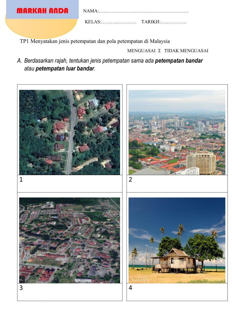 Jenis dan pola petempatan malaysia