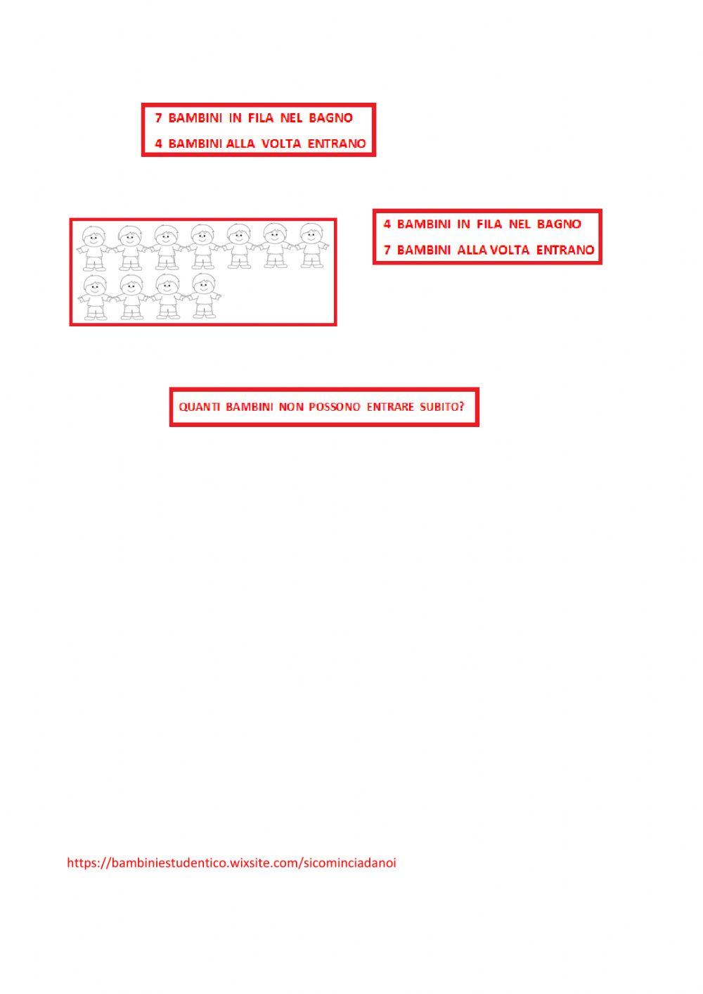 Problema : addizione o sottrazione?