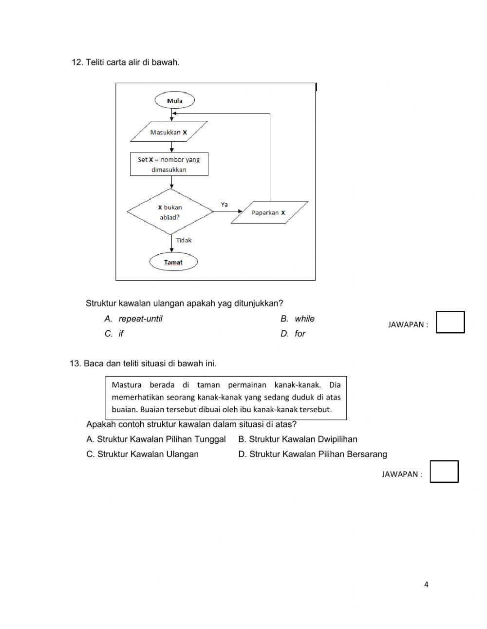 Ulangkaji bahagian a ask tingkatan 2