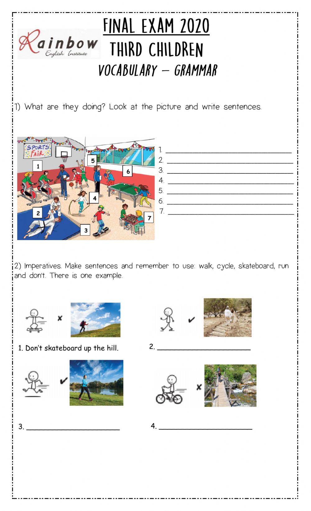 Grammar and vocabulary 3rd children