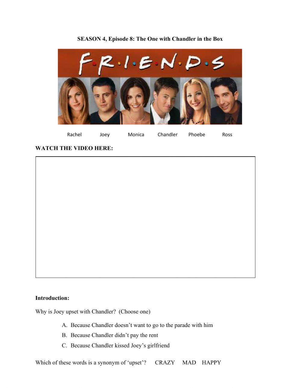 Friends S04E08 CHANDLER IN A BOX