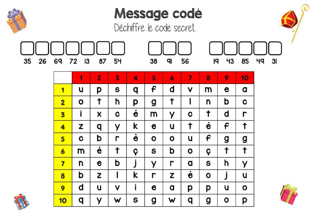 Message code saint-nicolas