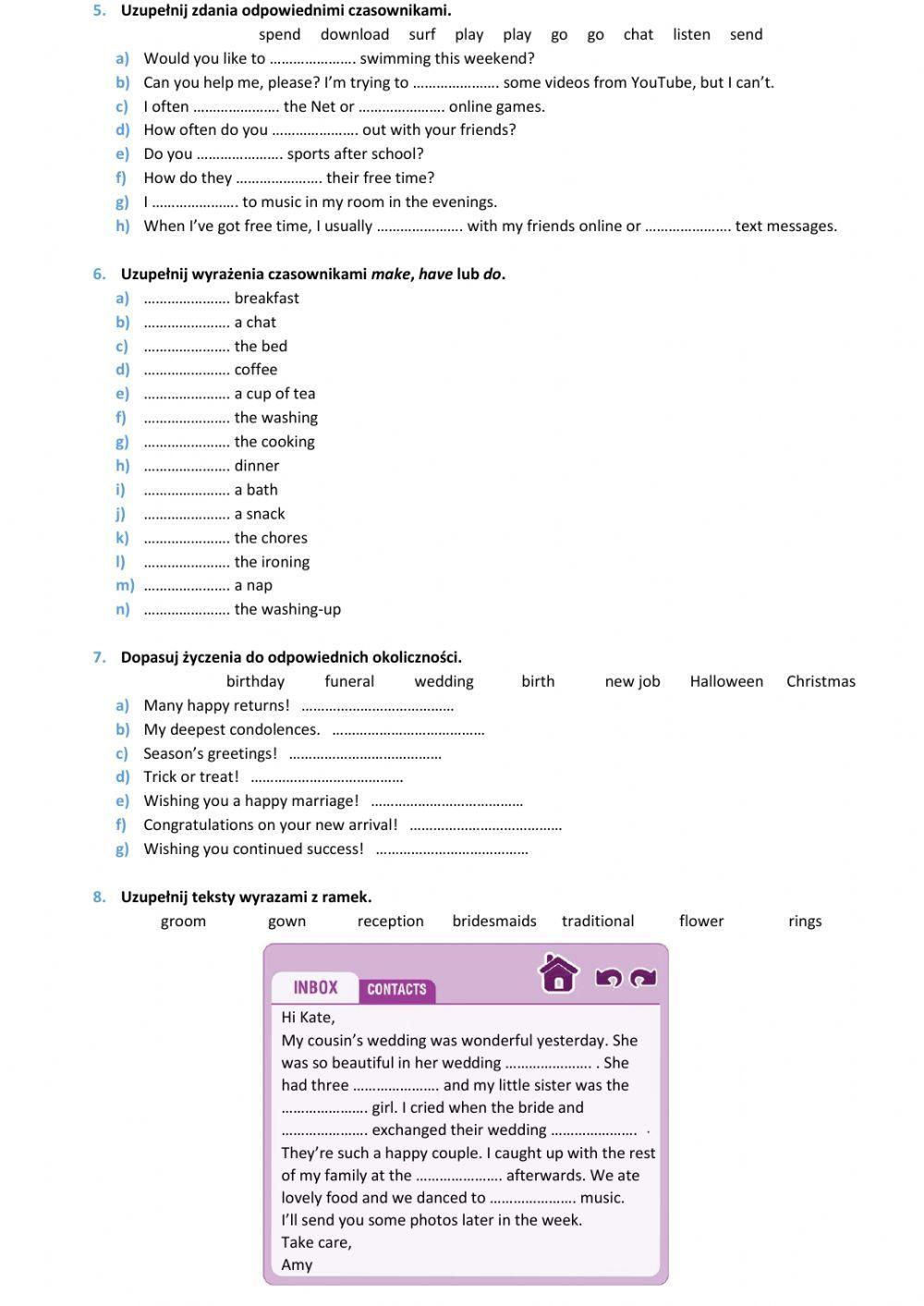 E8 U5 Życie towarzyskie