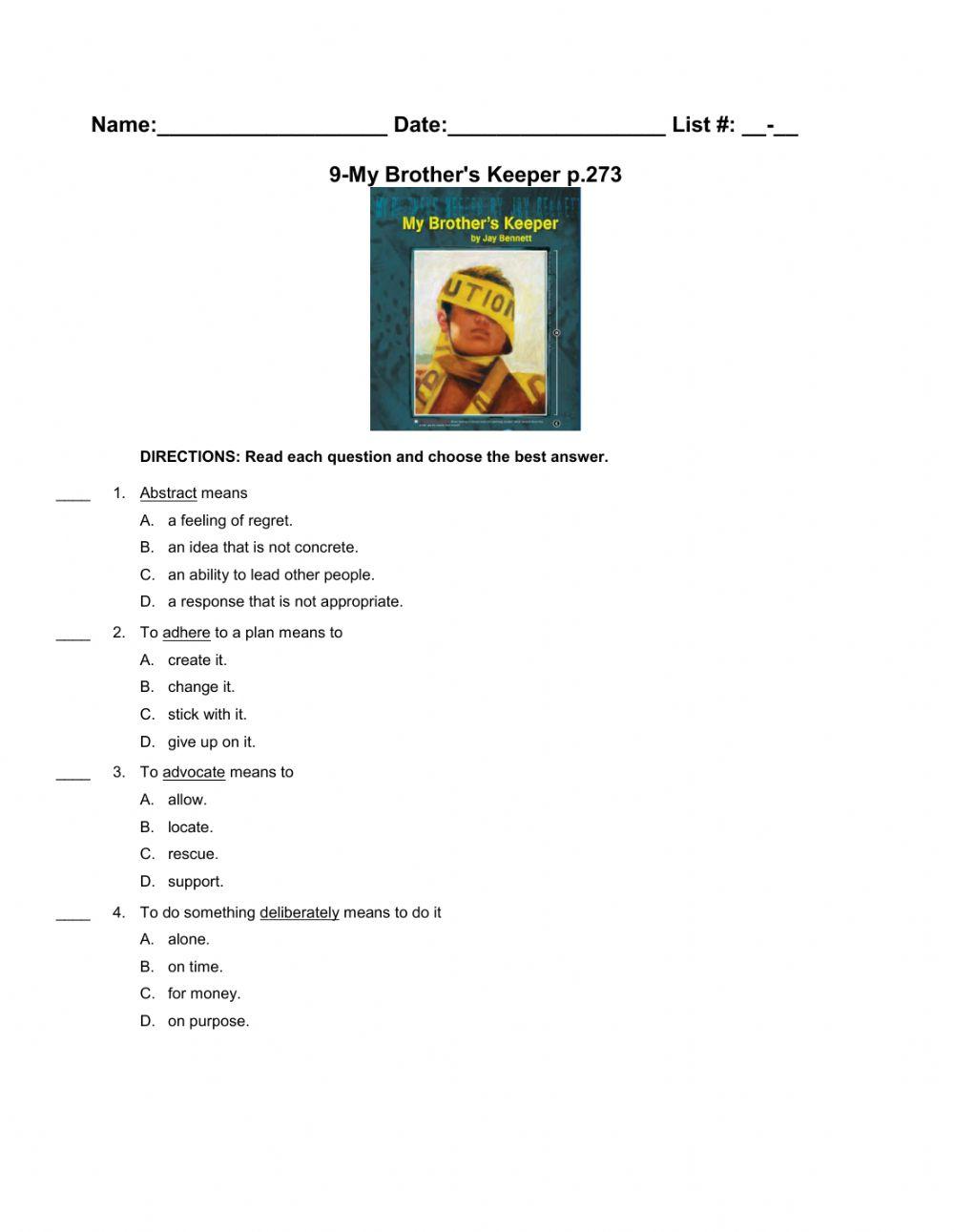 9-My Brother's Keeper p. 273