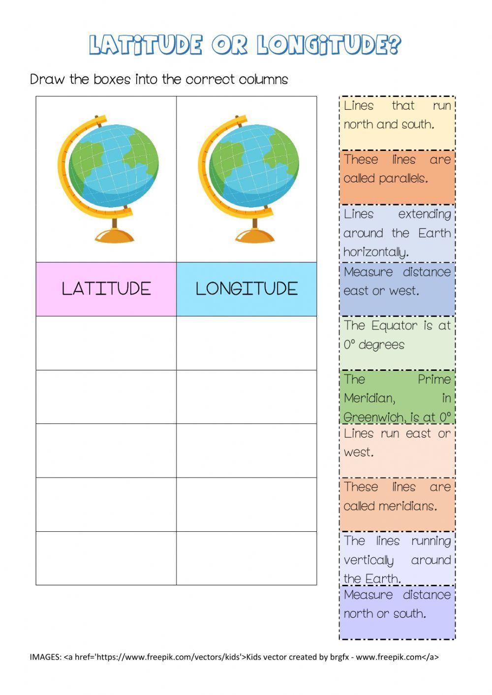 Latitude vs longitude