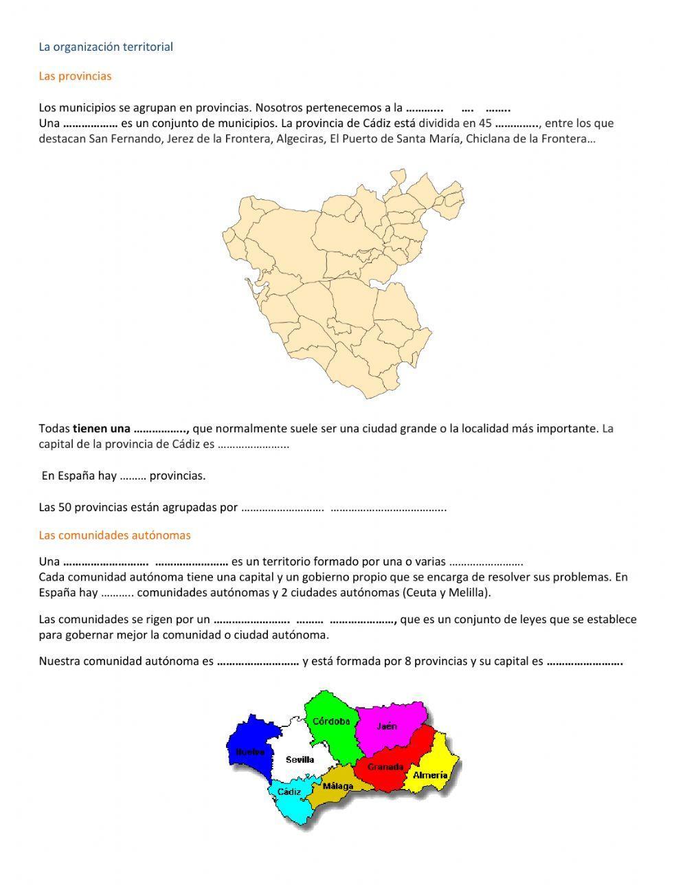 La organización territorial
