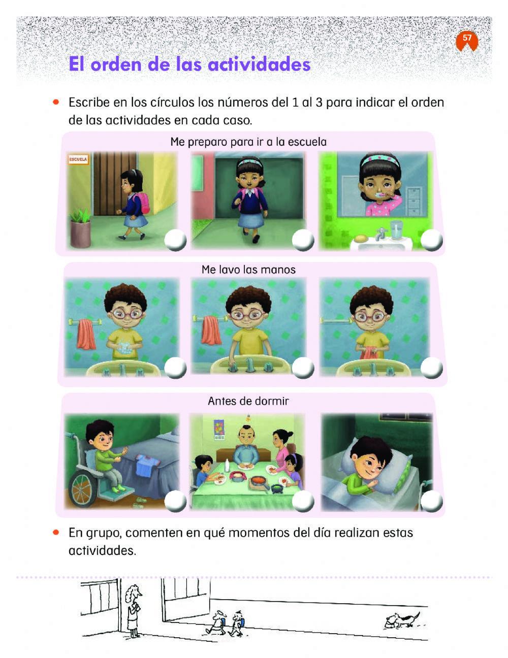 El orden de las actividades