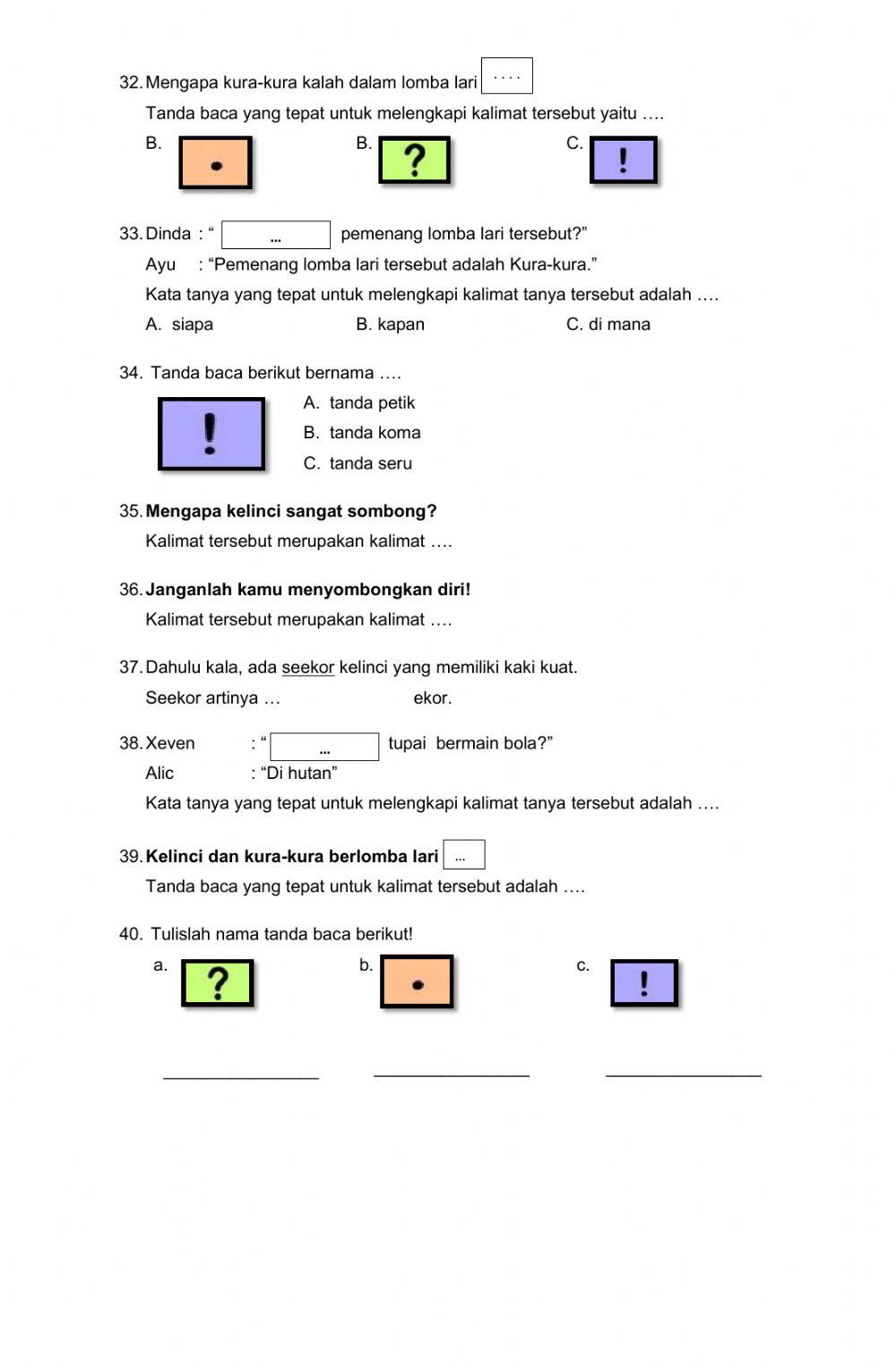 Latihan PAS Bahasa Indonesia