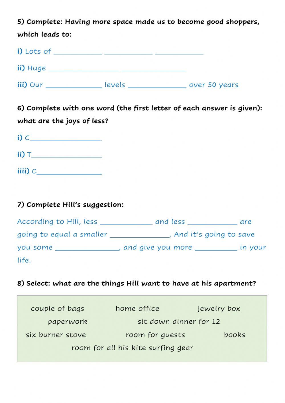 Watching - Less Stuff, More Happiness