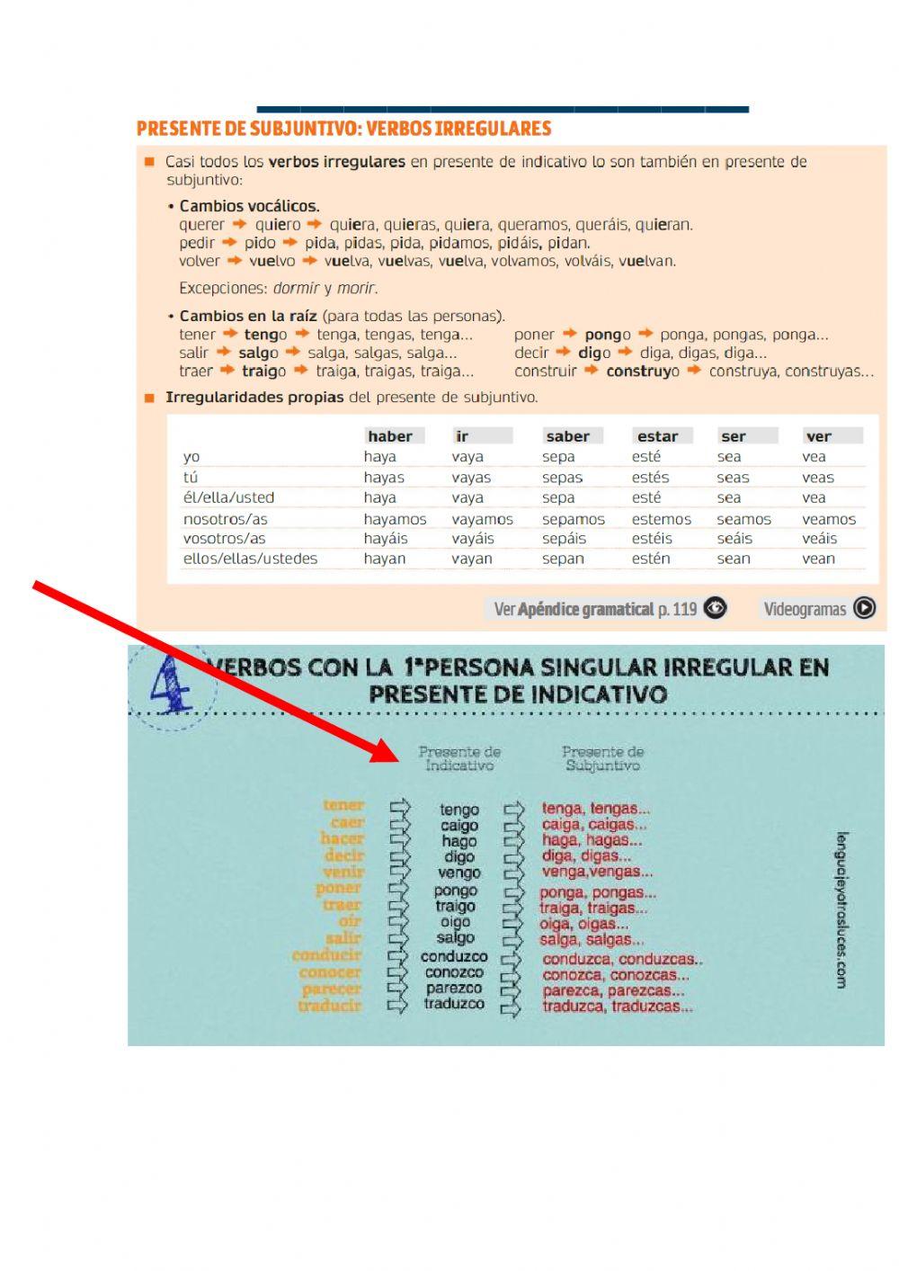 4467886 | S5L3 PRESENTE SUBJUNTIVO REGULAR E IRREGULAR