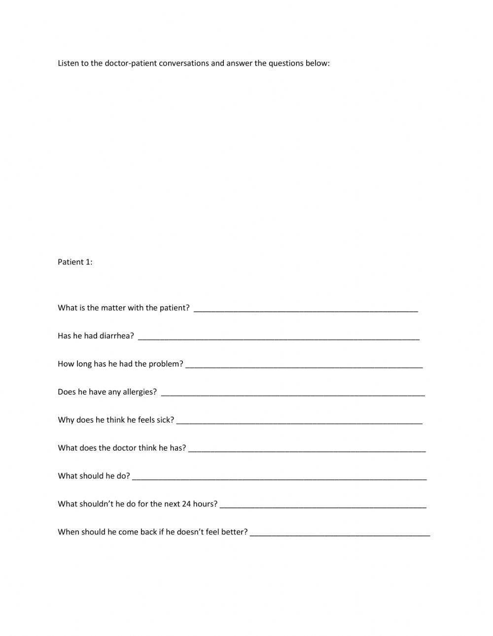 At the doctor's office