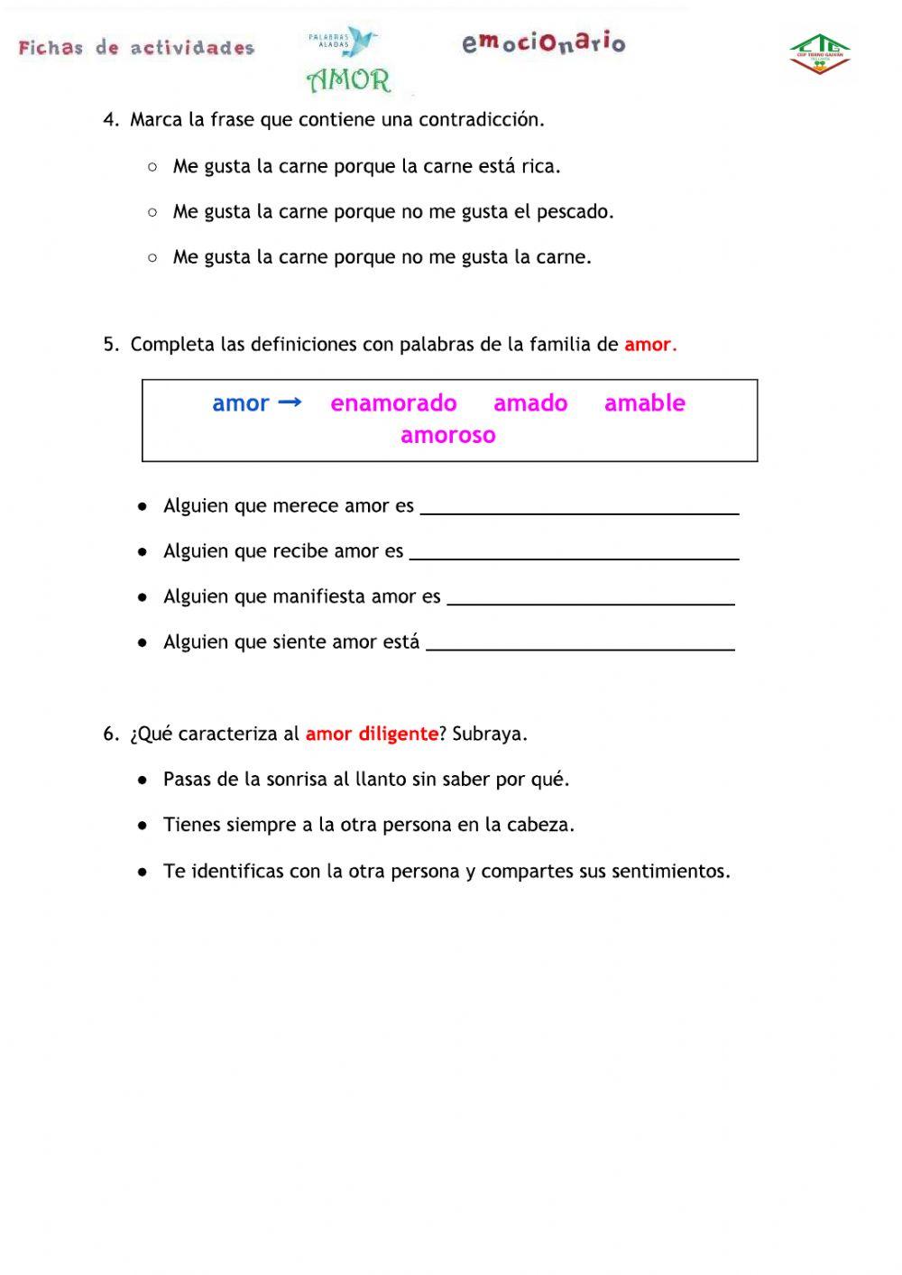 Emocionario AMOR