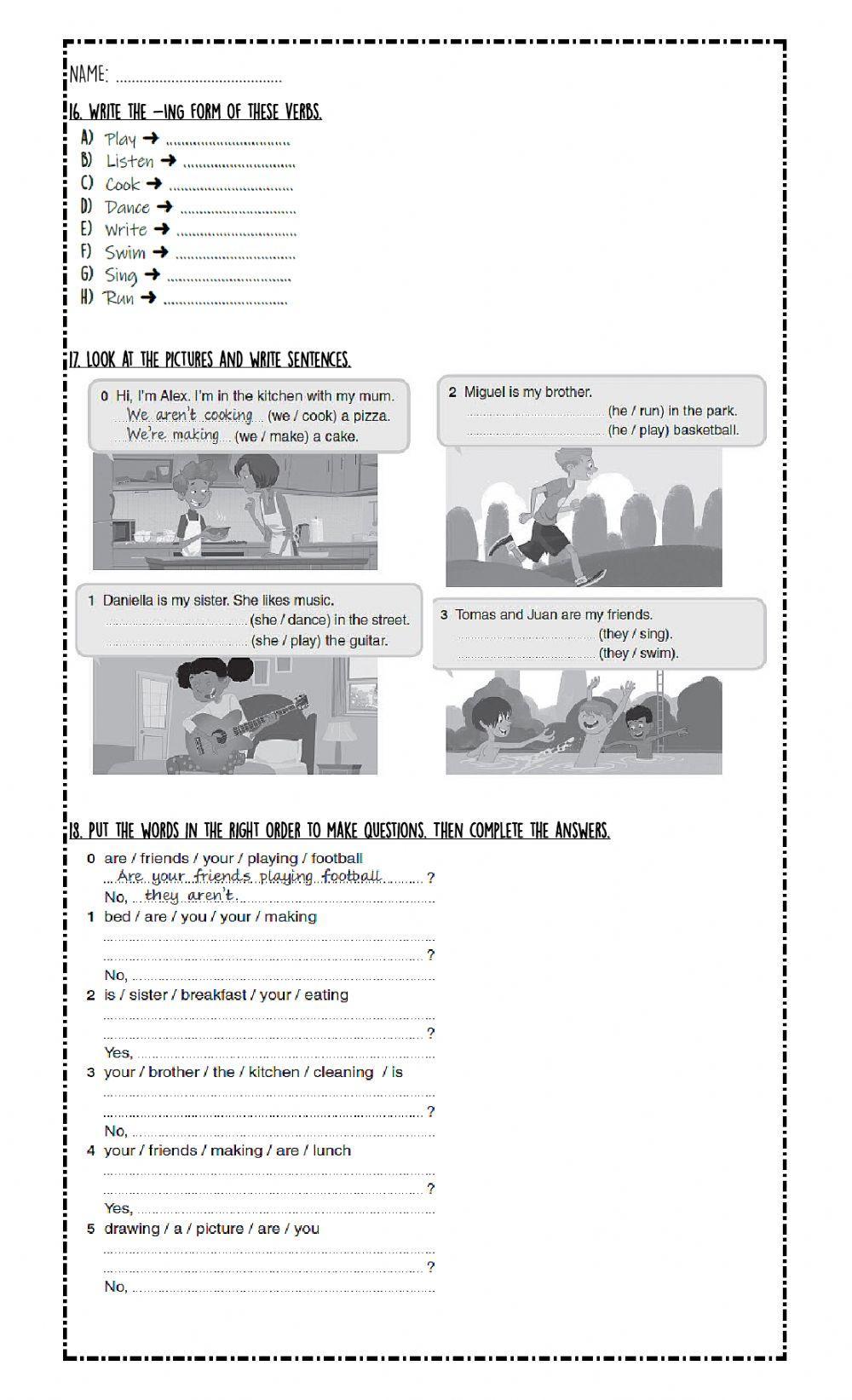 Final exam 1st jrs grammar