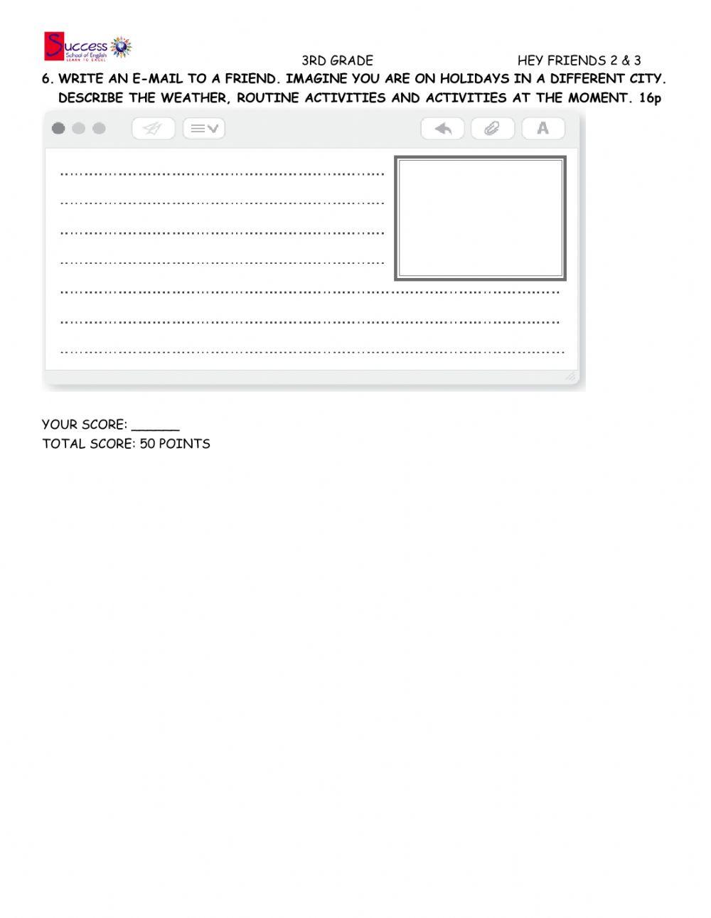 Second term test 2020 - 3rd grade
