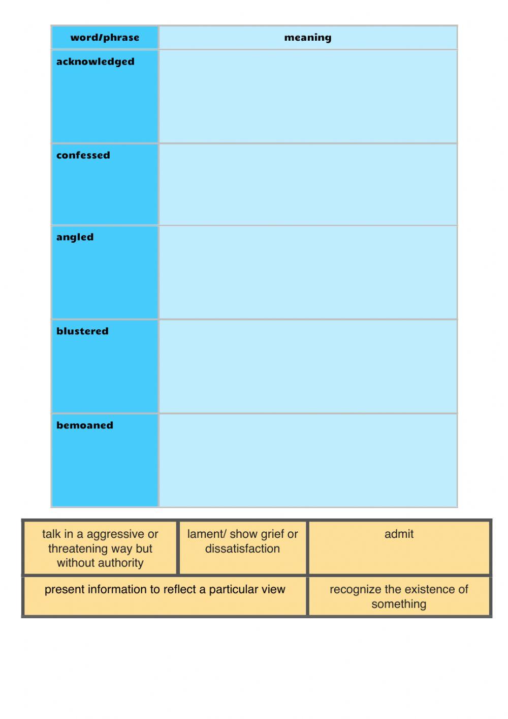 Speech Tags workbook P5-6 Part A