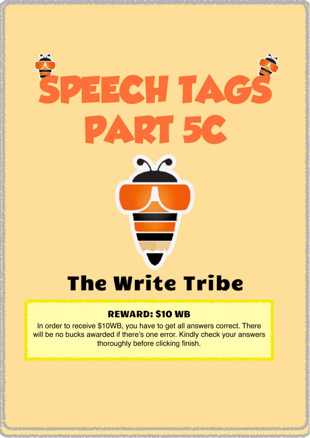 Speech Tags workbook P5-6 Part C