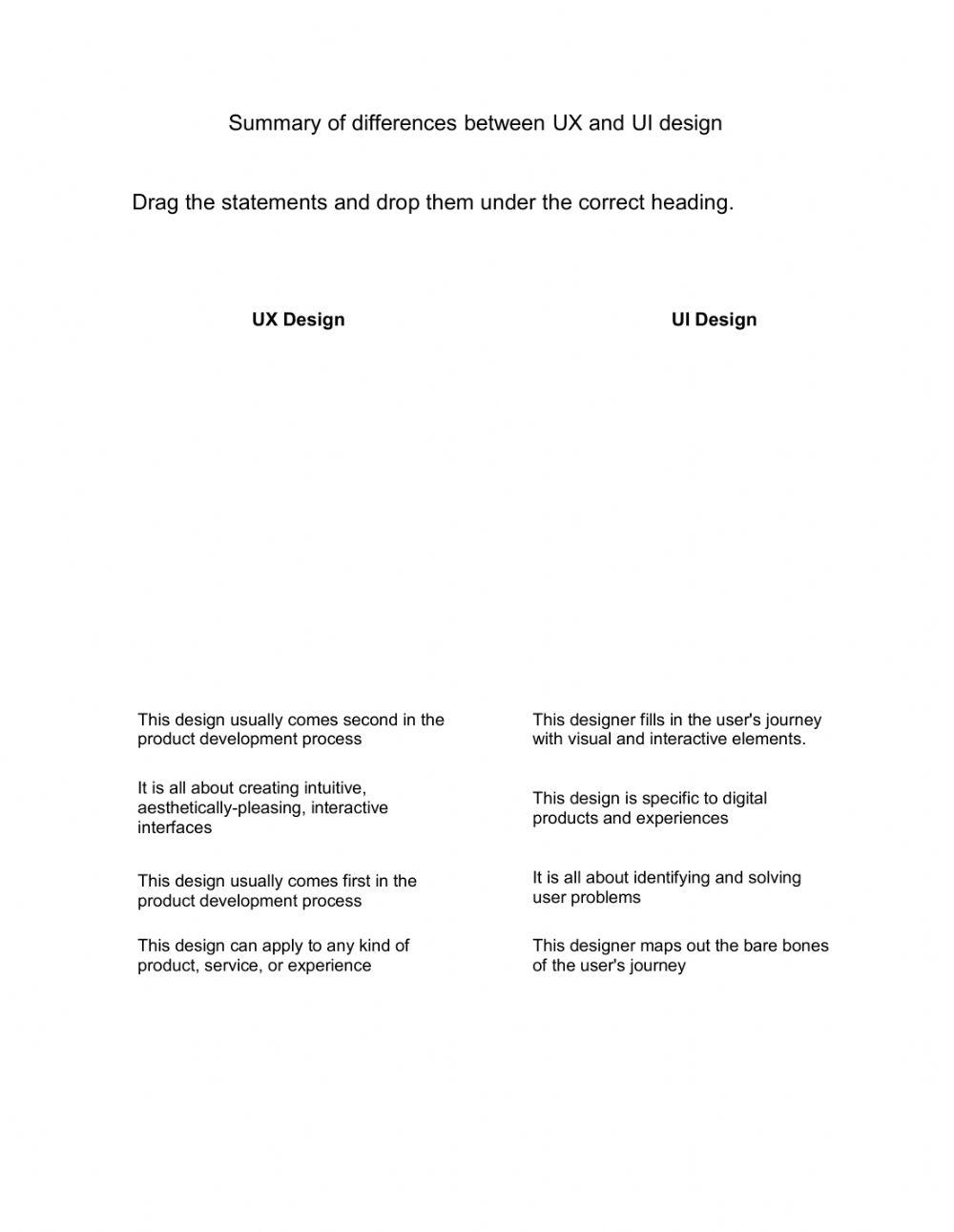UX and UI Desig… | Free Interactive Worksheets | 6267736