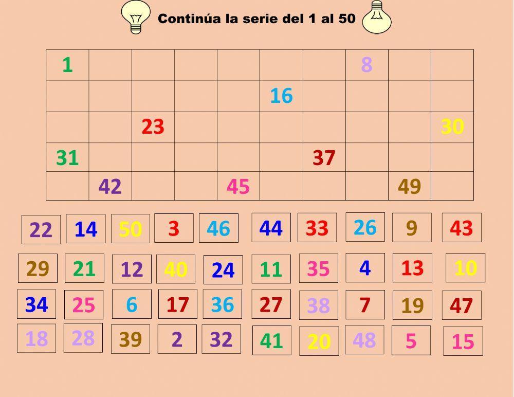 Números del 1 al 50