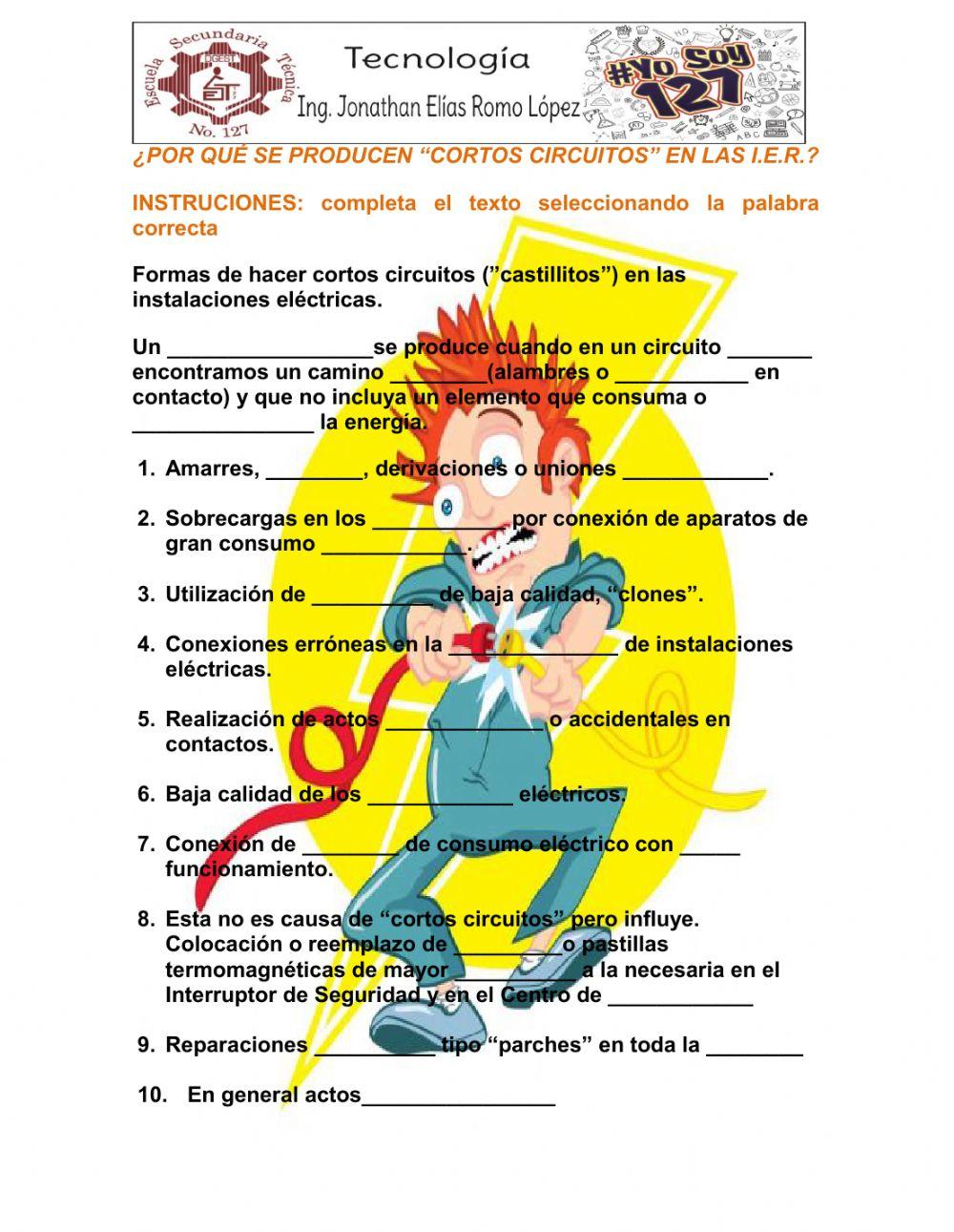 Formas de producir cortos circuitos