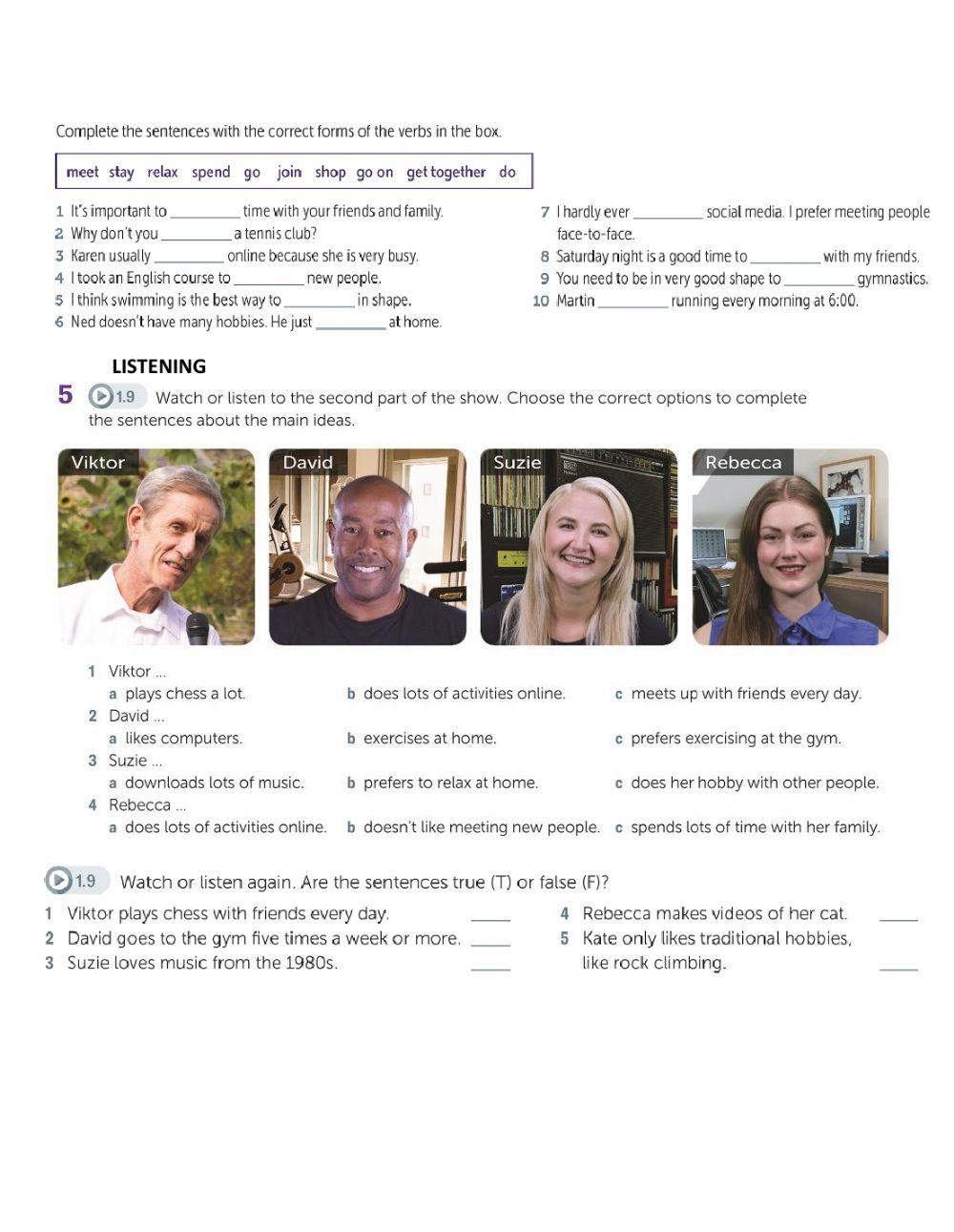 I 3 Unit 1 B Vocabulary and Listening