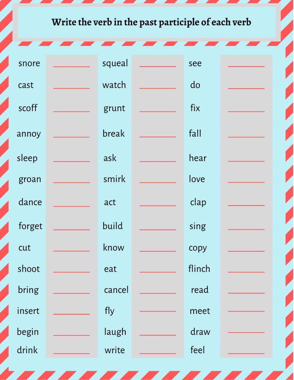 Regular & Irregular Verbs