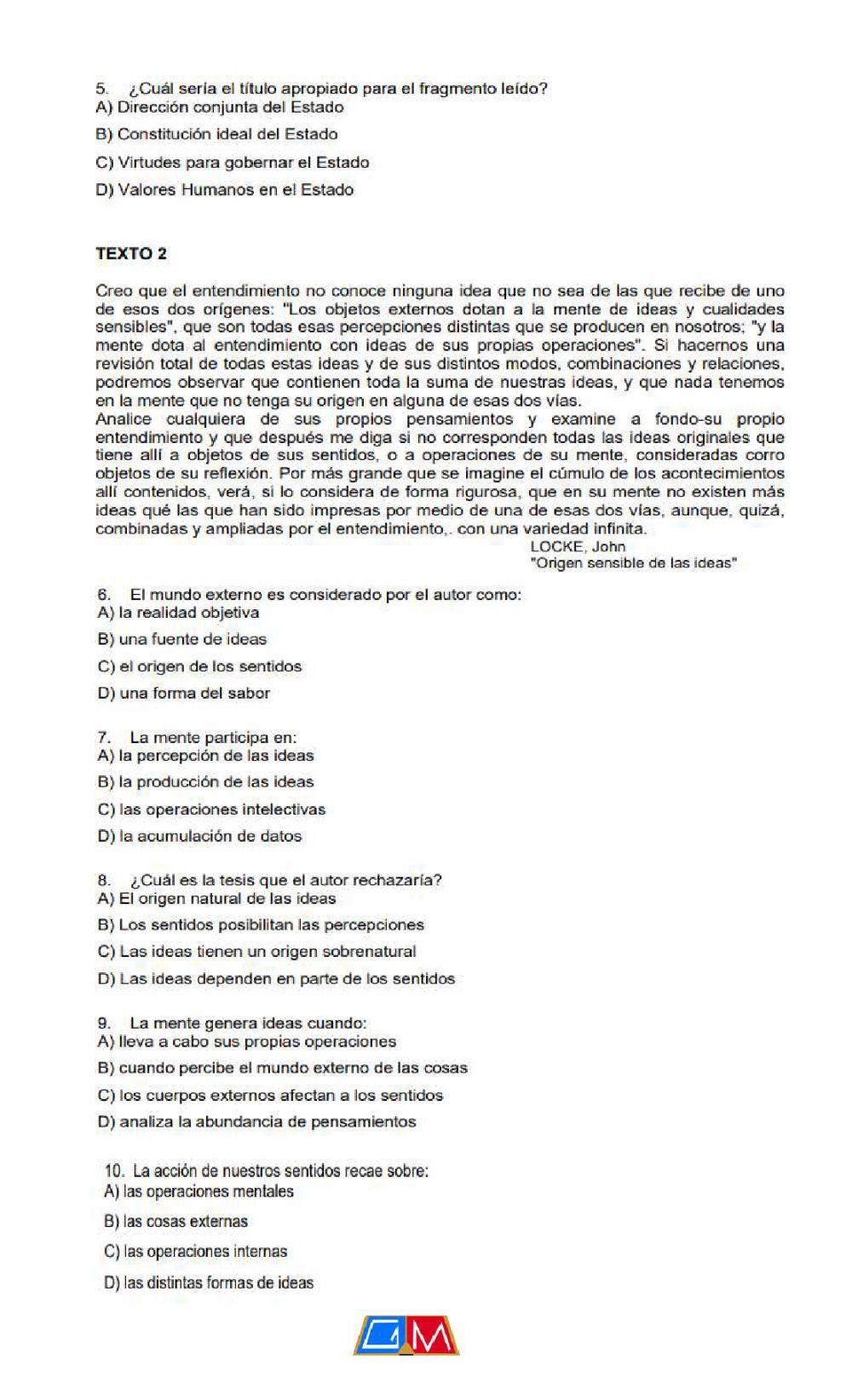 Examen de filosofia critica