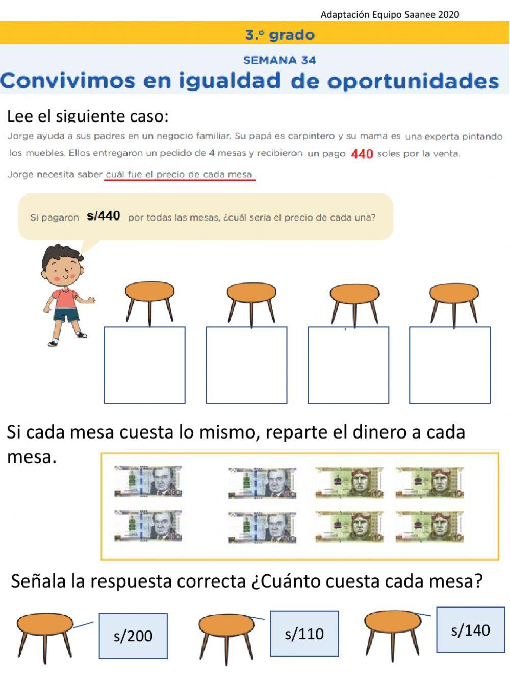 Reparticiones con dinero