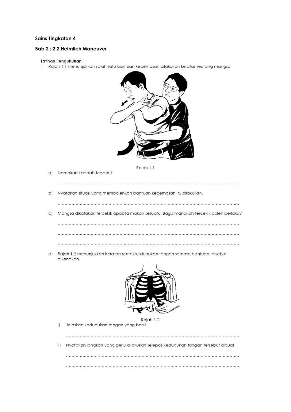 Sains F4 Bab 2 Heimlich Maneuver