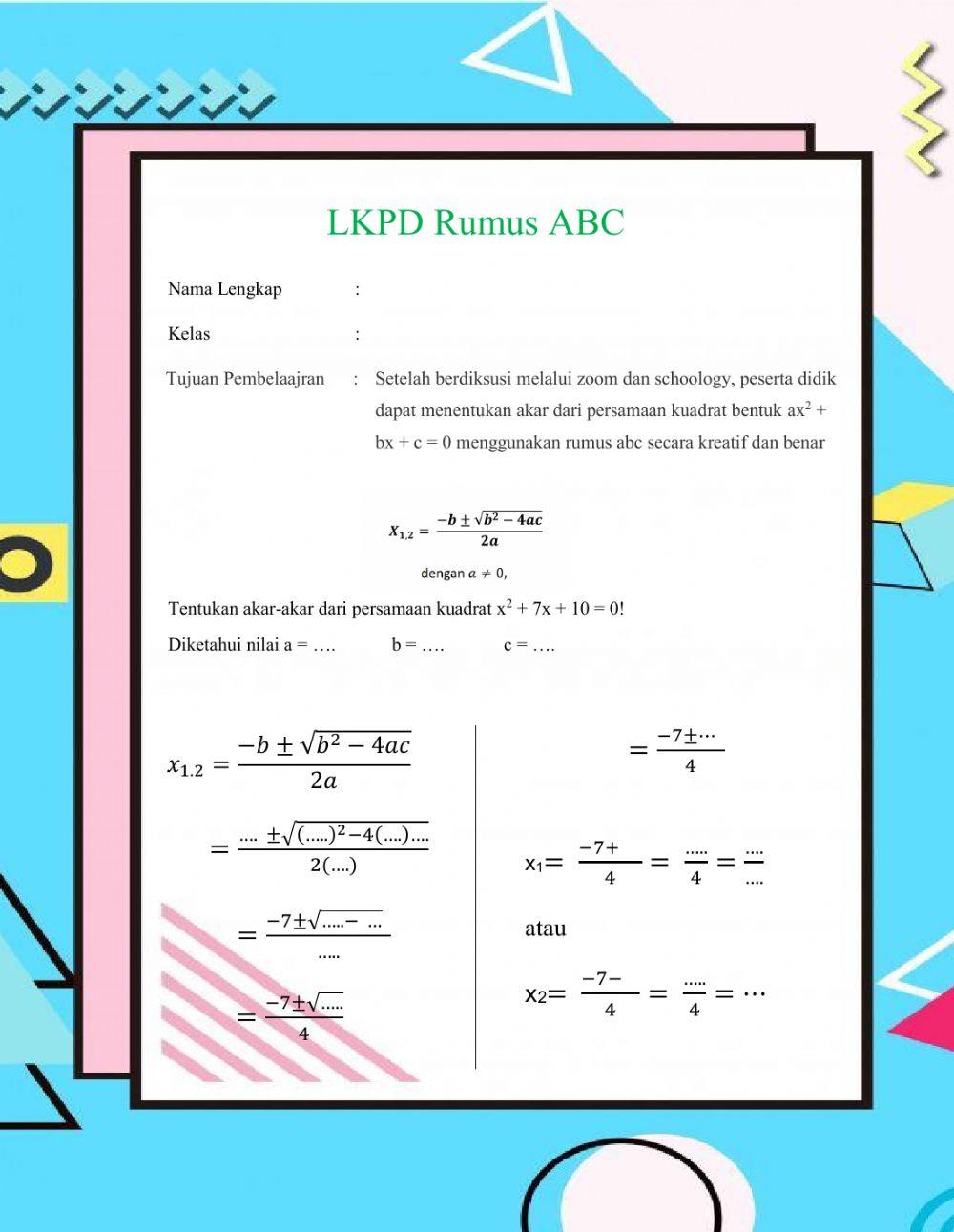 LKPD Rumus abc