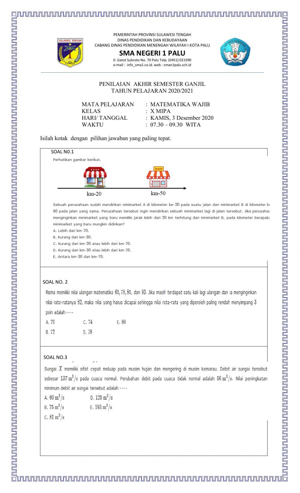 Penilaian akhir semester ganjil 2020-2021