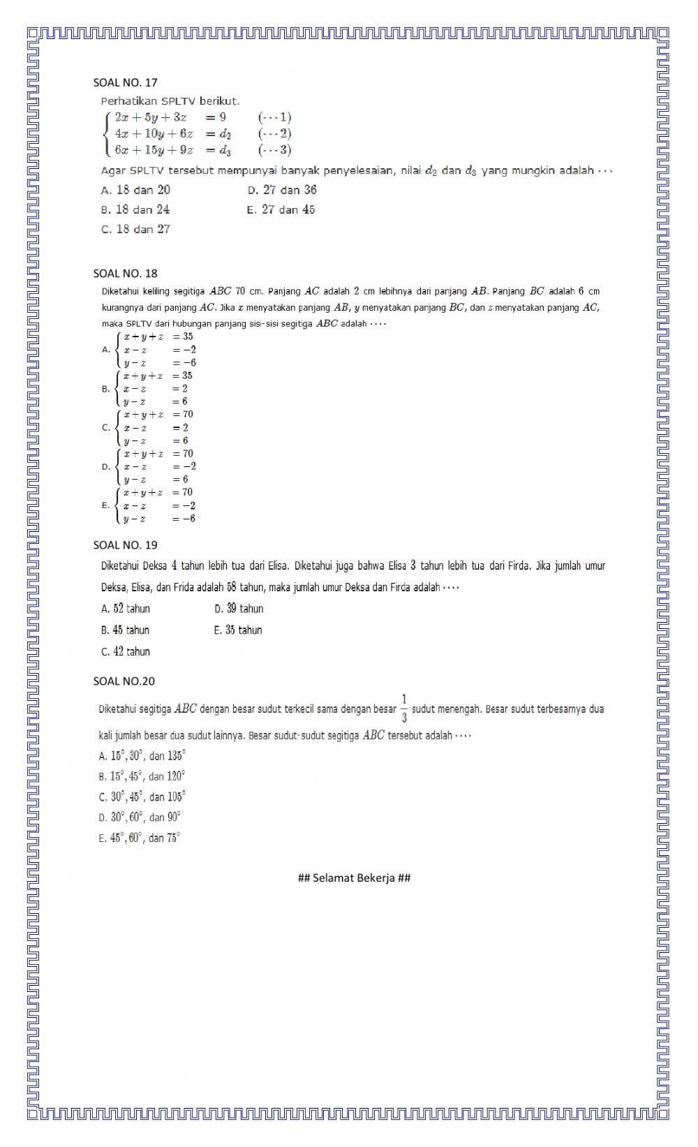 Penilaian akhir semester ganjil 2020-2021