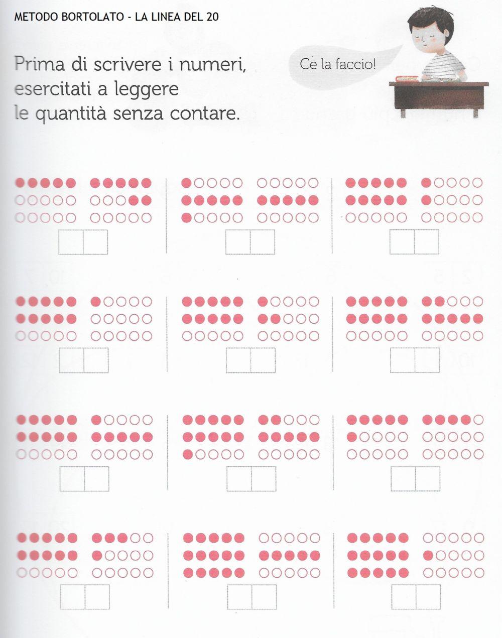 Linea del 20 - bortolato - quantificare worksheet