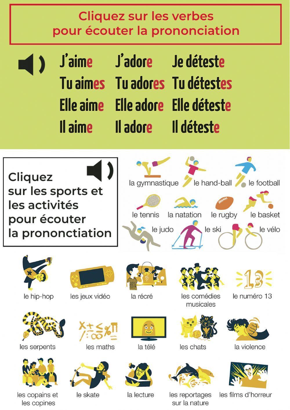 Les sports et les activités