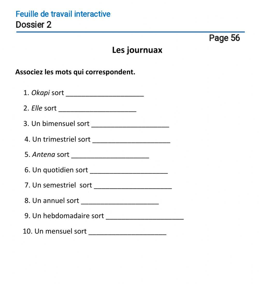 Le français-10 (повыш.)-Dossier 2-Page 56