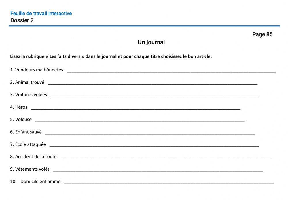 Le français-10 (повыш.)-Dossier 2-Page 85